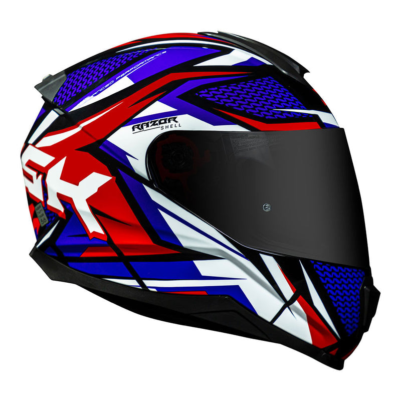 Capacete Norisk Razor Sharp - Blue/White/Red