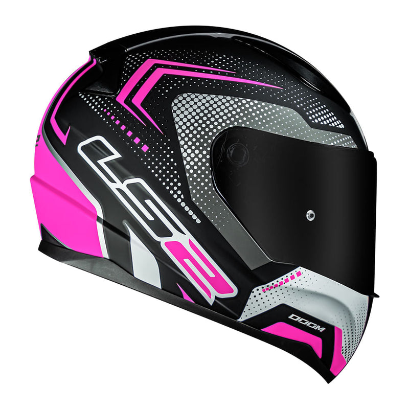 Capacete LS2 FF353 Rapid Doom - Black/Pink