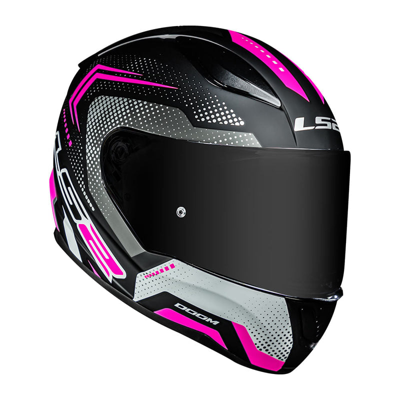 Capacete LS2 FF353 Rapid Doom - Black/Pink