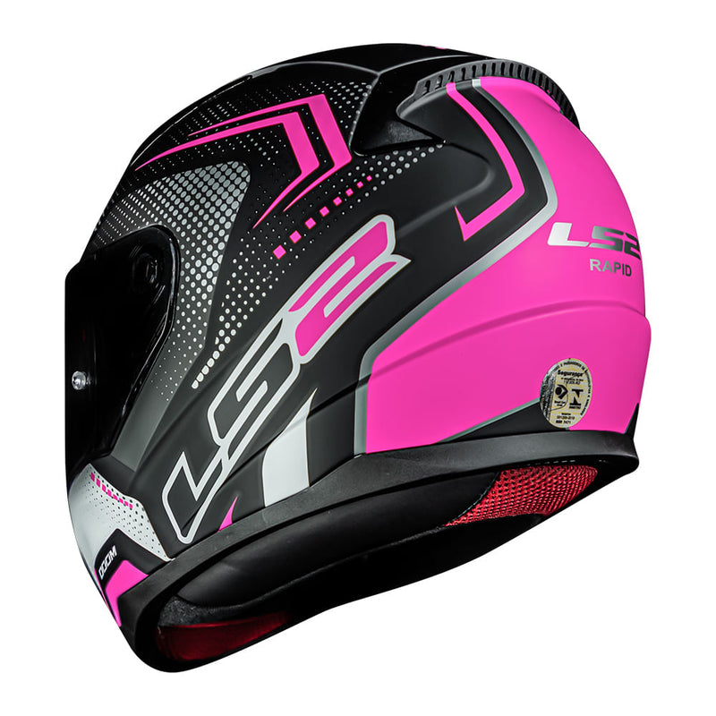 Capacete LS2 FF353 Rapid Doom - Black/Pink