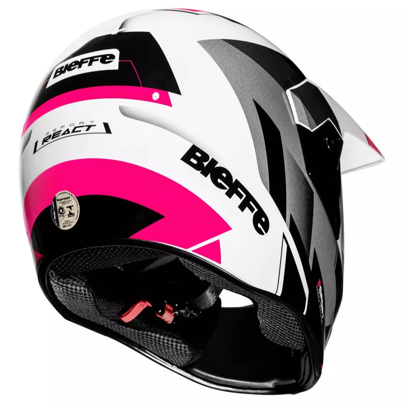 Capacete Bieffe 3 Sport React Rosa