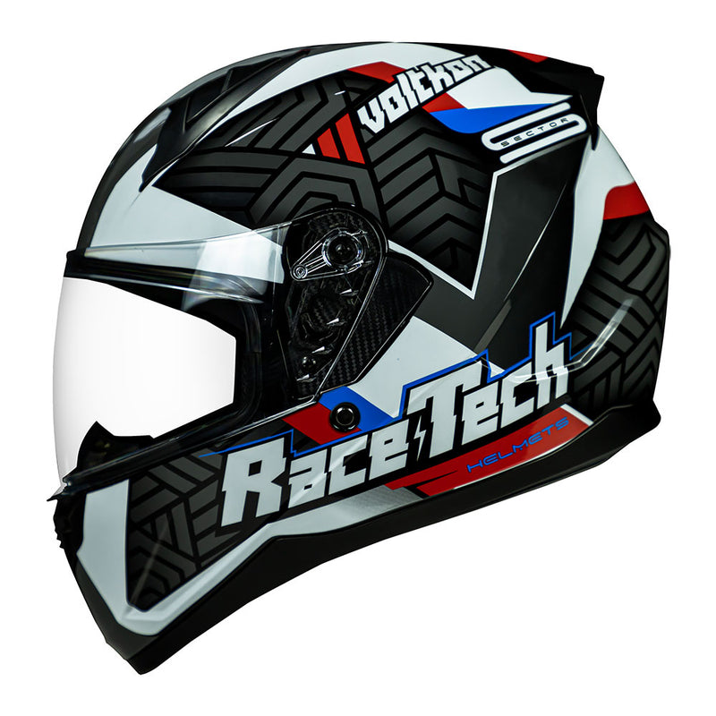 Capacete Race Tech Sector Voltkon Black/White