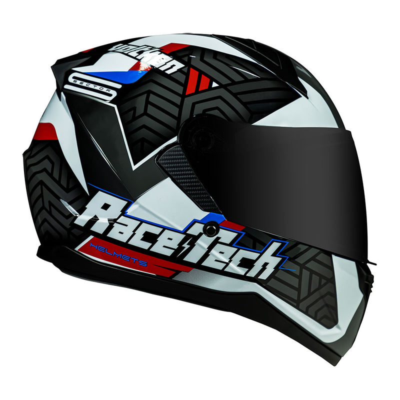 Capacete Race Tech Sector Voltkon Black/White