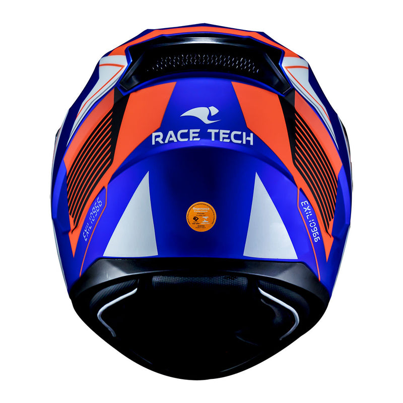 Capacete Race Tech Sector Exilio Matte Blue/Orange