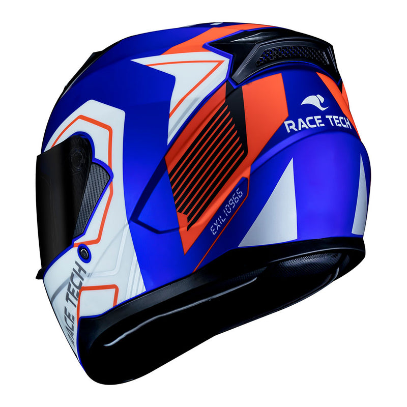 Capacete Race Tech Sector Exilio Matte Blue/Orange