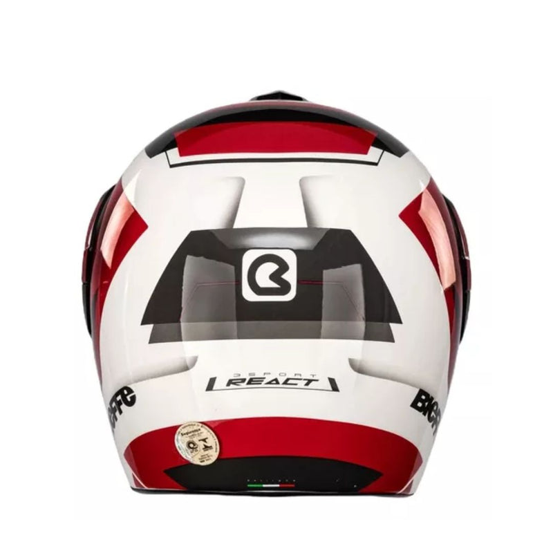 Capacete Bieffe 3 Sport React Branco/Rubro