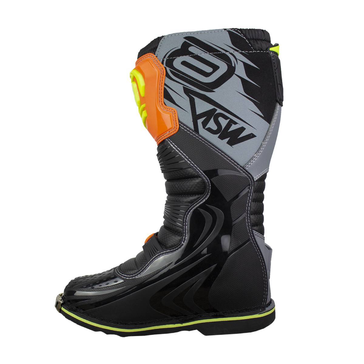 Bota Cross ASW Cinza / Preta / Laranja
