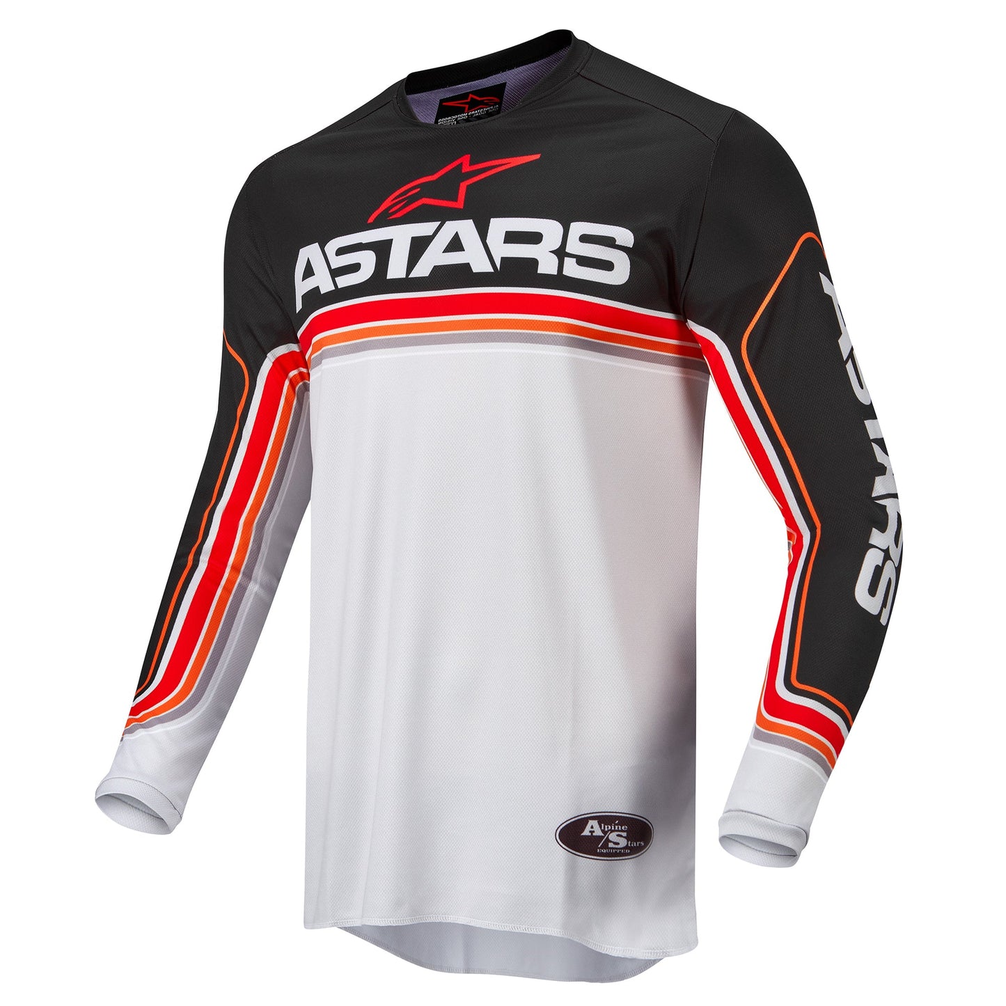 Camisa Alpinestar Fluid Speed 22 Preto/Cinza/Vermelho