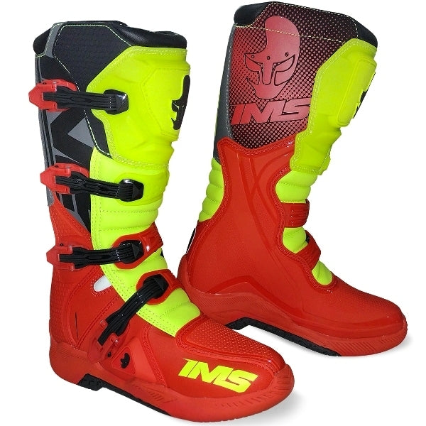 Bota Cross IMS Factory - Vermelho/Neon