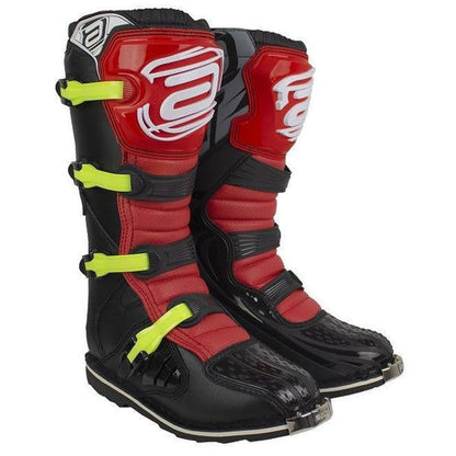 Bota Cross ASW Preta / Vermelha / Amarelo Flúor