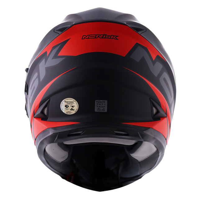 Capacete Norisk FF302 Soul Manty Matte Black/Red